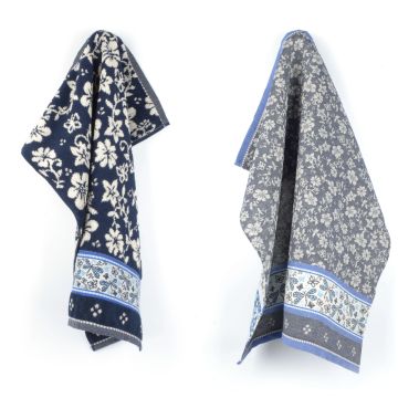 Kitchen and Tea Towel Dragonfly Dark Blue GOTS