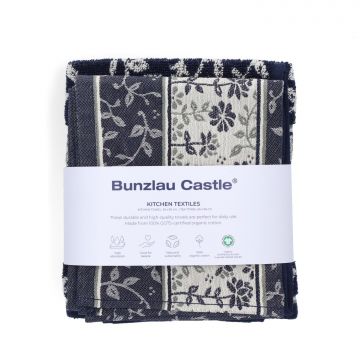 Kitchen and Tea Towel Daydream Dark Blue GOTS